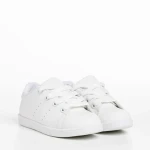 Pantofi sport copii albi din piele ecologica Omar