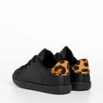 Pantofi sport copii negri din piele ecologica Orlando