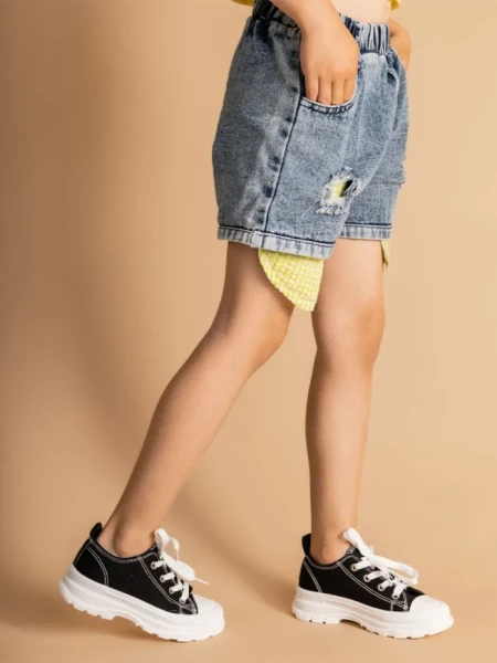 Tenisi copii Parila negri cu alb