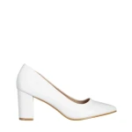 Pantofi dama albi din piele ecologica Rissa