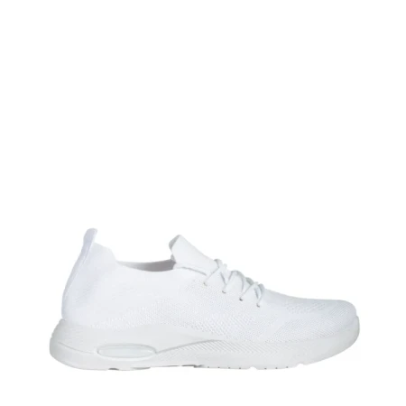 Pantofi sport dama albi din material textil Ricarda