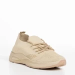 Pantofi sport dama bej din material textil Ricarda