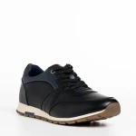 Pantofi sport barbati negri din piele ecologica Terrence