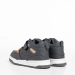 Pantofi sport copii gri din piele ecologica Richey