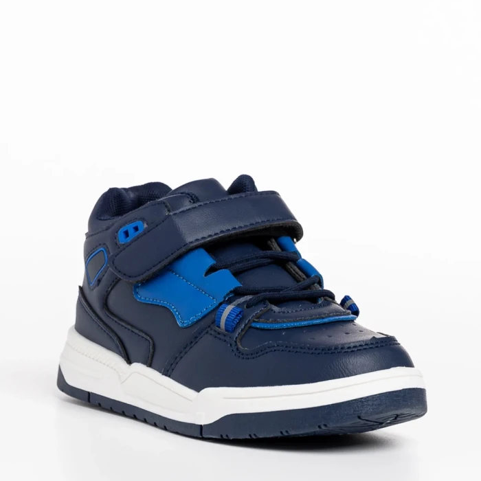 Pantofi sport copii albastri din piele ecologica Richey