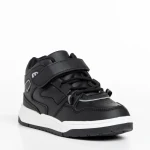 Pantofi sport copii negri din piele ecologica Richey