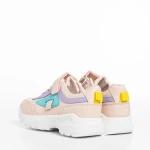 Pantofi sport copii roz cu mov din piele ecologica Rumaysa