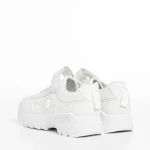 Pantofi sport copii albi din piele ecologica Rumaysa