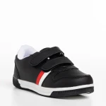 Pantofi sport copii negri din piele ecologica Buddy