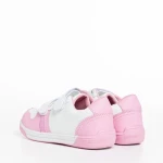 Pantofi sport copii roz cu alb din piele ecologica Buddy