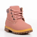 Ghete copii roz din piele ecologica Cruz