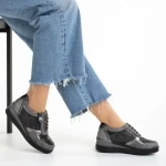 Pantofi dama casual gri din piele ecologica Kaida