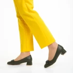 Pantofi dama verzi din piele ecologica cu toc Braulia