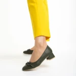 Pantofi dama verzi din piele ecologica cu toc Braulia