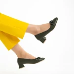 Pantofi dama verzi din piele ecologica cu toc Braulia