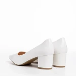 Pantofi dama albi din piele ecologica Kaz