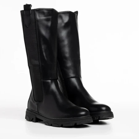 Cizme dama negre din piele ecologica Amiyah