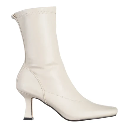 Botine dama bej din piele ecologica Journee