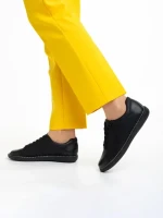 Pantofi dama negri din piele ecologica Clarice