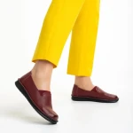 Pantofi dama grena din piele ecologica Emiliana