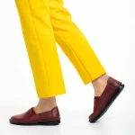 Pantofi dama grena din piele ecologica Emiliana