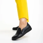 Pantofi dama negri din piele ecologica Caressa