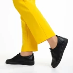 Pantofi dama negri din piele ecologica Atara