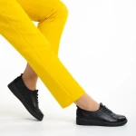 Pantofi dama negri din piele ecologica Atara