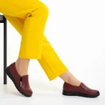 Pantofi dama grena din piele ecologica Coco