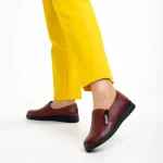 Pantofi dama grena din piele ecologica Coco