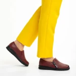 Pantofi dama grena din piele ecologica Coco