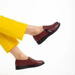 Pantofi dama grena din piele ecologica Coco