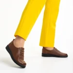 Pantofi dama maro din piele ecologica Atara