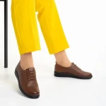 Pantofi dama maro din piele ecologica Atara