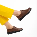 Pantofi dama maro din piele ecologica Atara