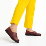 Pantofi dama grena din piele ecologica Cassia