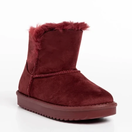 Cizme copii rosii din material textil Sigrid