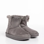 Cizme copii gri din material textil Sigrid