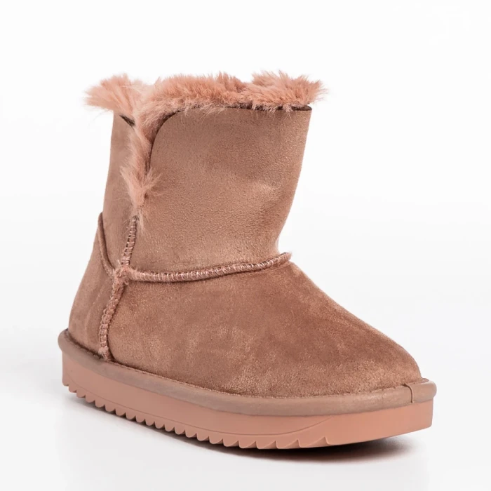Cizme copii roz din material textil Sigrid