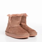 Cizme copii roz din material textil Sigrid