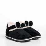 Papuci copii negri din material textil Paco