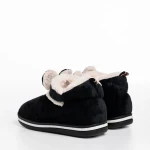 Papuci copii negri din material textil Paco