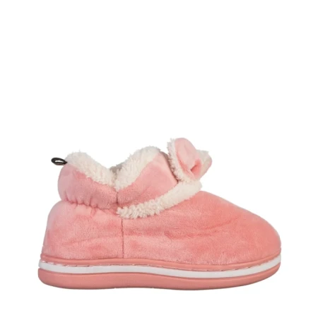 Papuci copii roz din material textil Paco