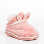 Papuci copii roz din material textil Paco