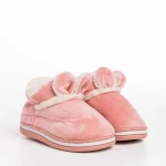 Papuci copii roz din material textil Paco