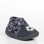 Papuci copii gri din material textil Solina