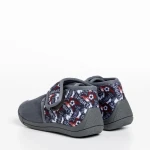 Papuci copii gri din material textil Solina