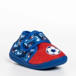 Papuci copii rosii cu albastru din material textil Solina
