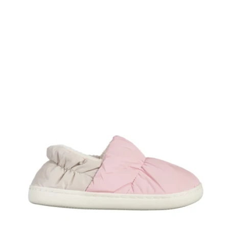 Papuci dama roz din material textil Rogina