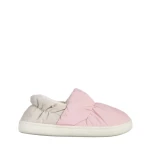 Papuci dama roz din material textil Rogina